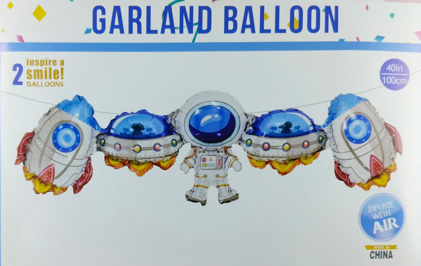 Space Garland Foil Balloon - 2 sets