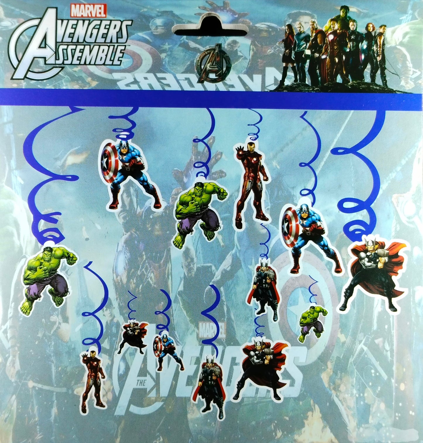 Avengers Theme Swirls and Cutouts
