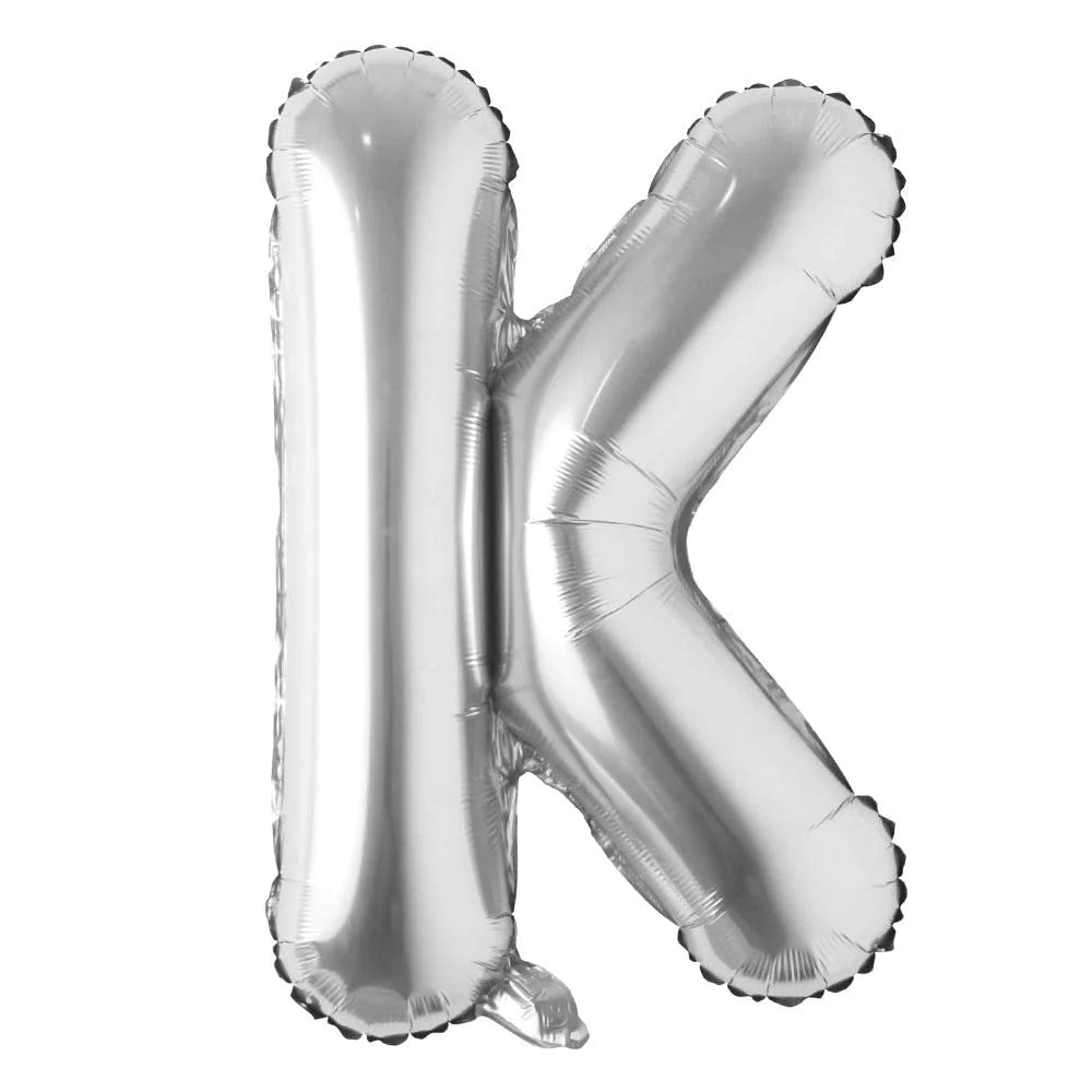 Alphabets Foil Balloon - Silver - 16 Inch