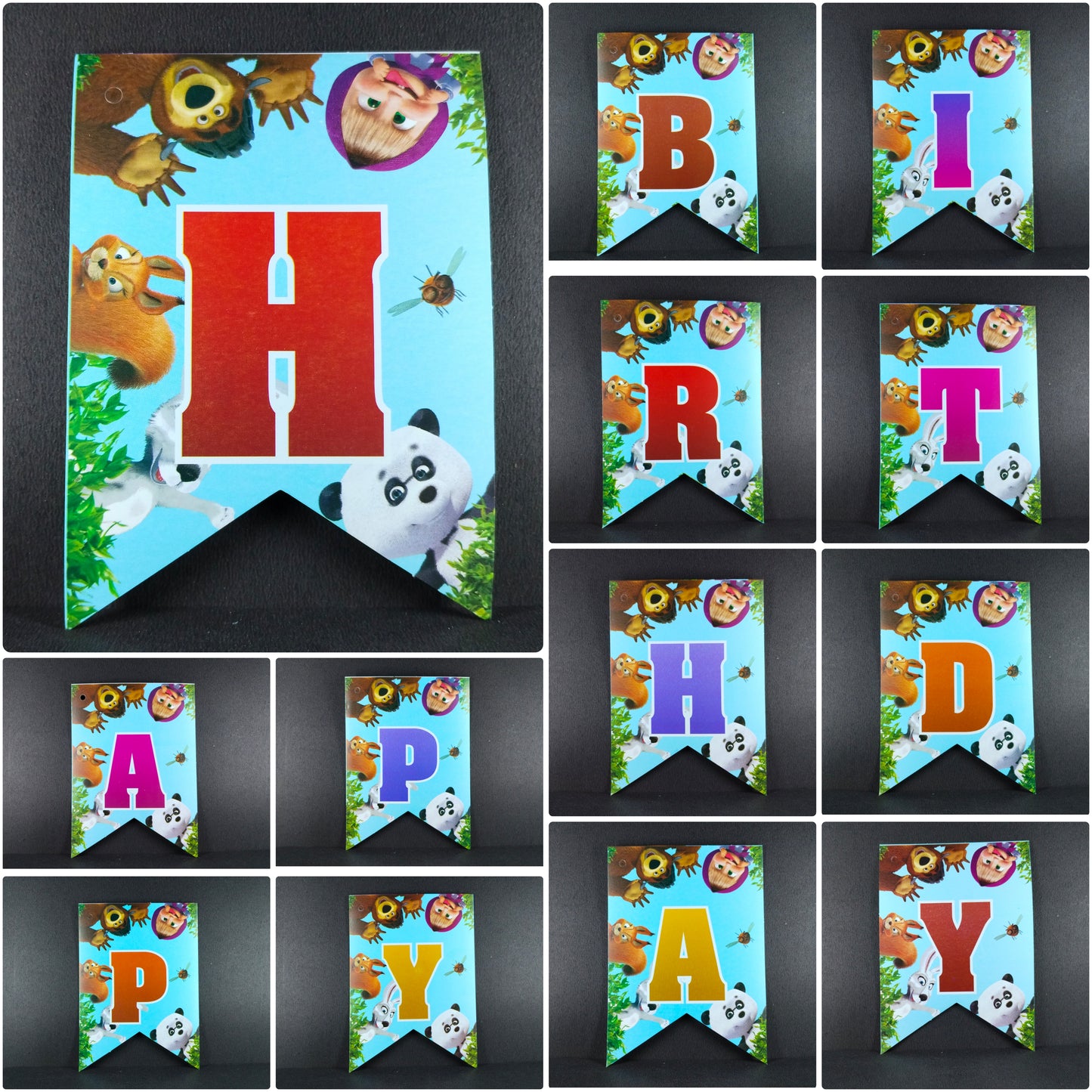 Birthday Decoration Kit - Masha and Bear Theme for Simple Birthday Decorations at Home