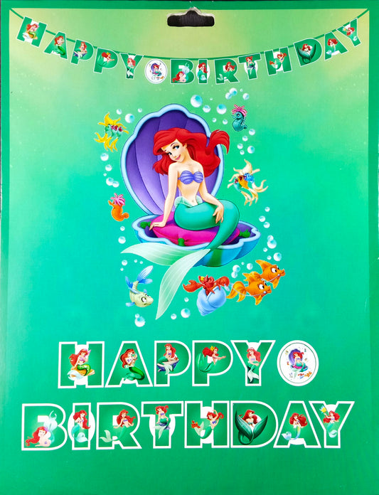 Birthday Banner - Mermaid Theme for Simple birthday decorations at Home