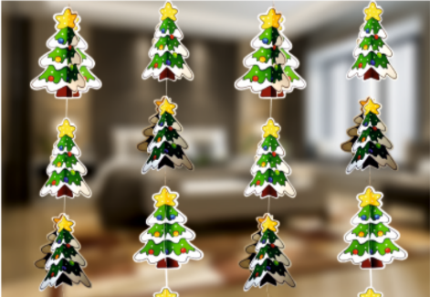 Mega Paper Hanging Frills 3D - 1 Pack of 4 Pieces