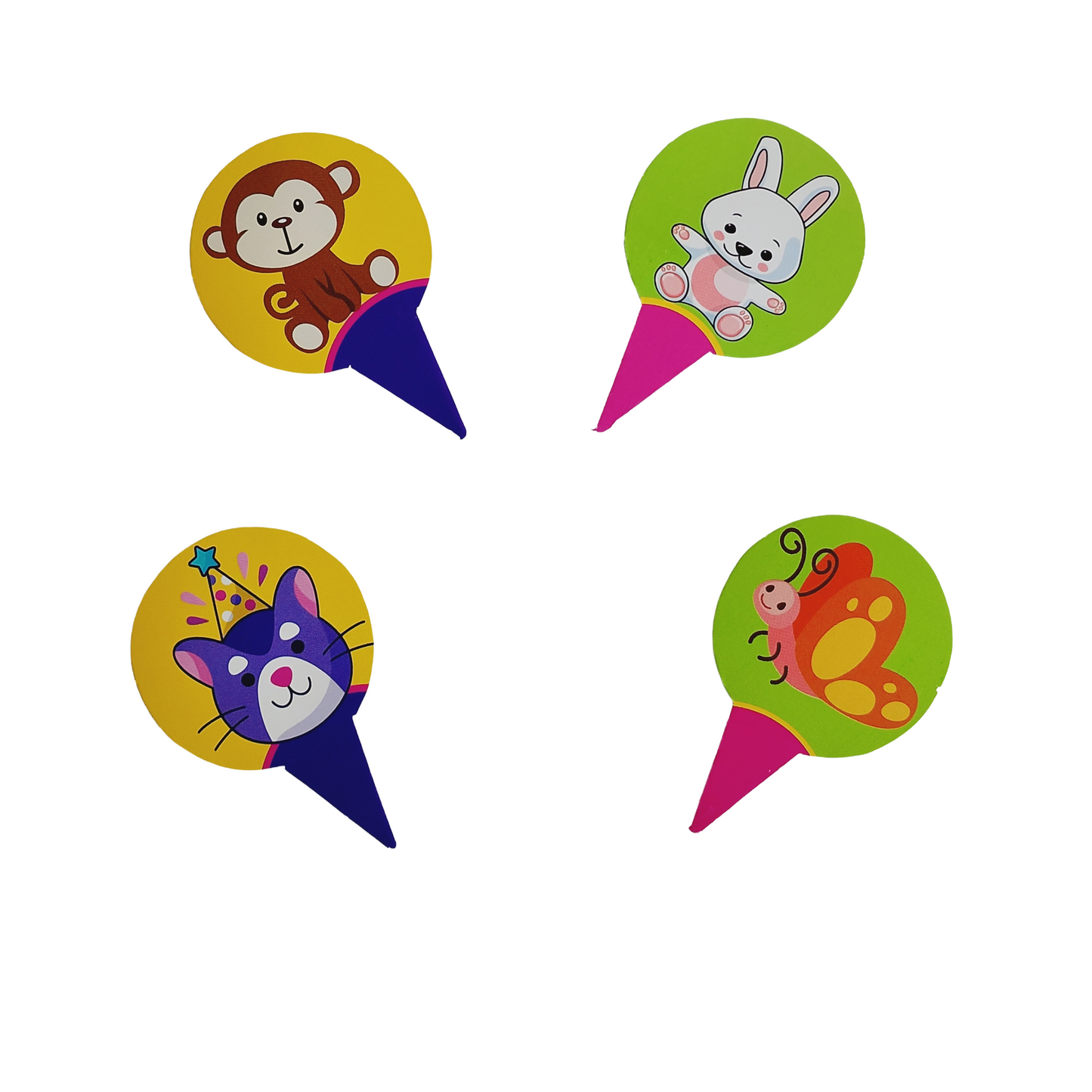 Animal Themed 7-Piece Cake Topper Set – Complete Animal Theme Décor