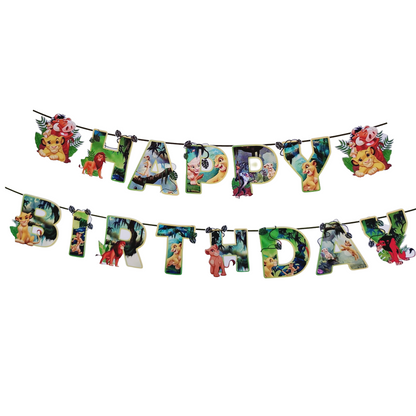 Lion King Happy Birthday Banner – Animal Theme Happy Birthday Banner