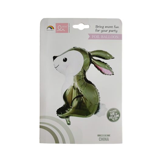 Rabbit Foil Balloon – Enchanting Animal Theme Party Décor - 28 inches