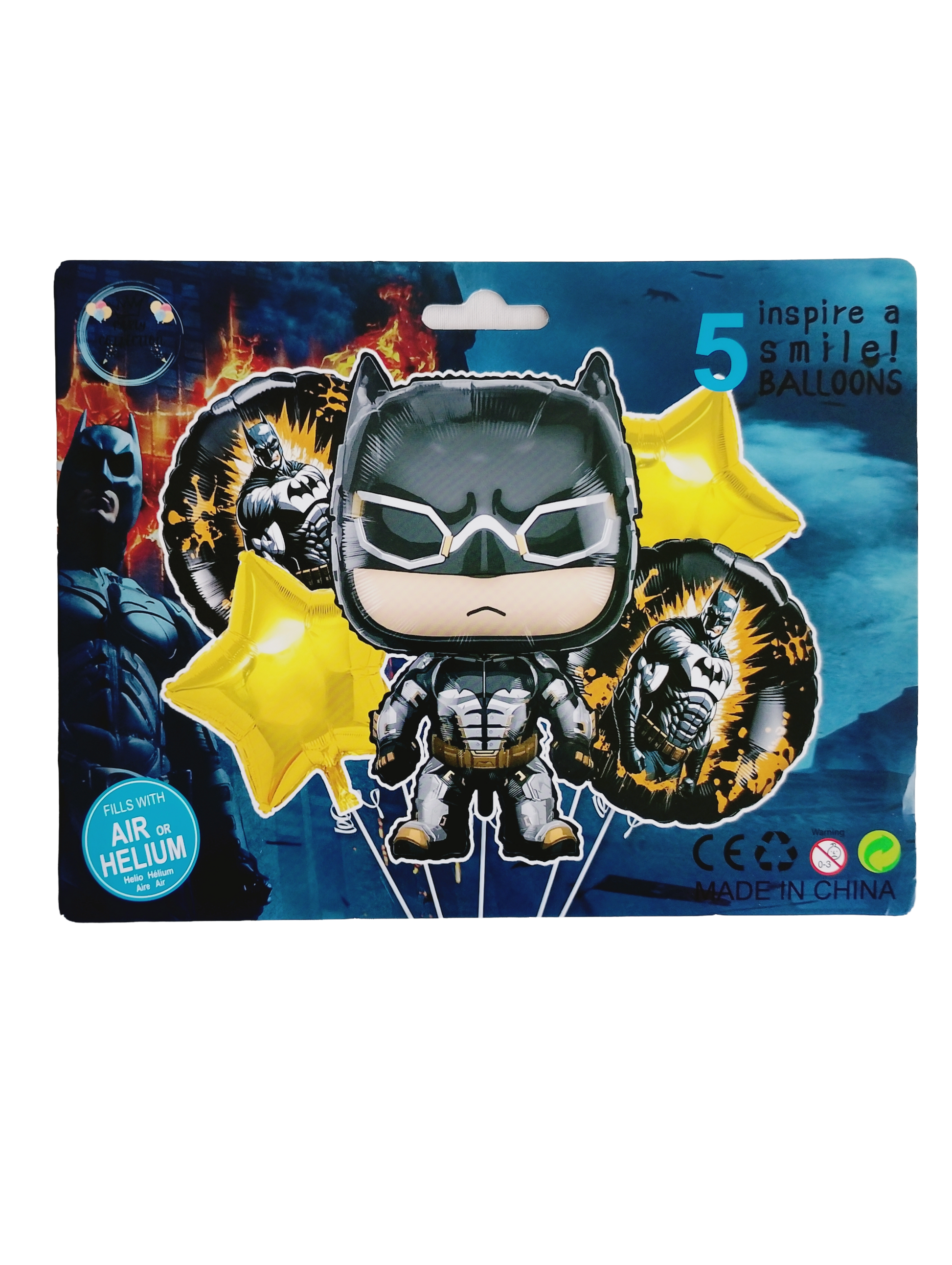Batman Foil Balloon Set – 5 Pcs Batman Theme Birthday Décor - Jack&Jinn