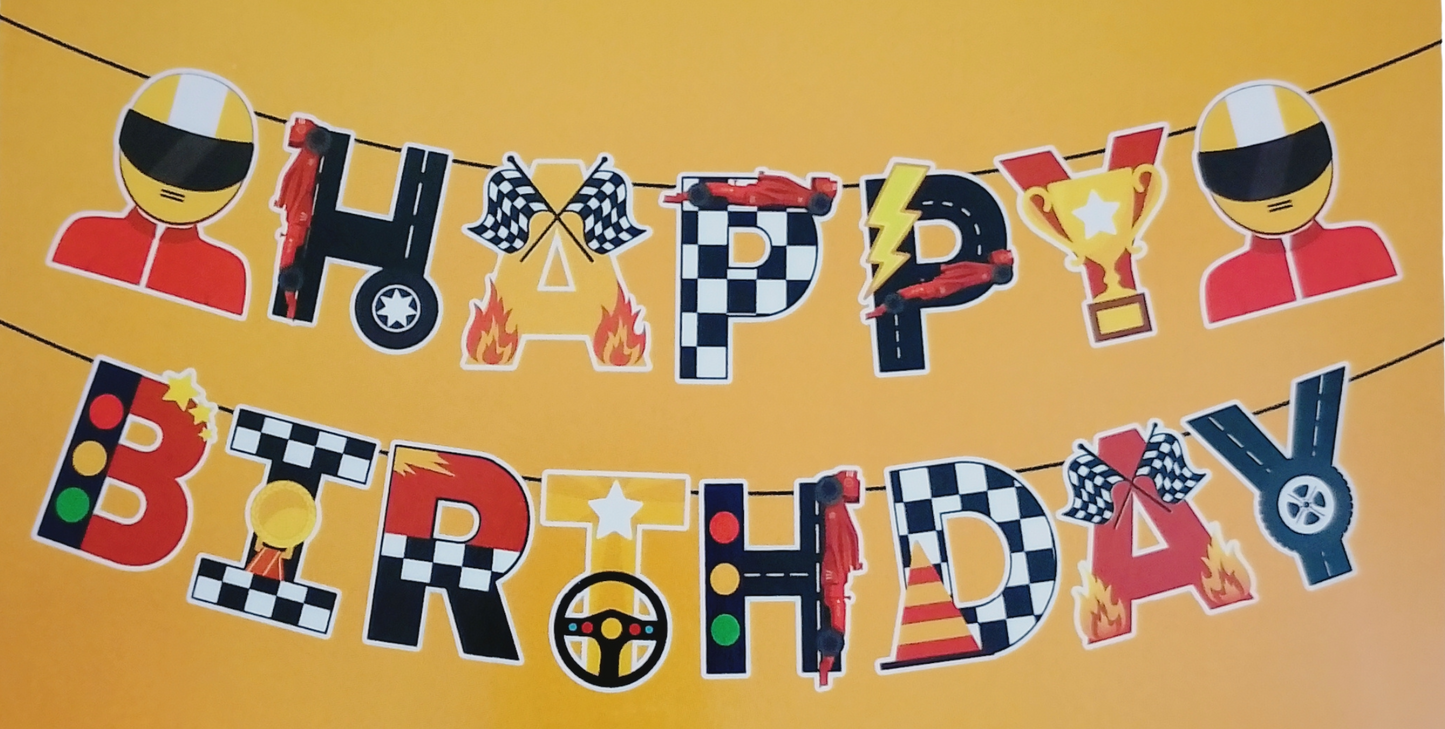 Car Happy Birthday Banner – Car Theme Birthday Décor (Rs. 150/-)