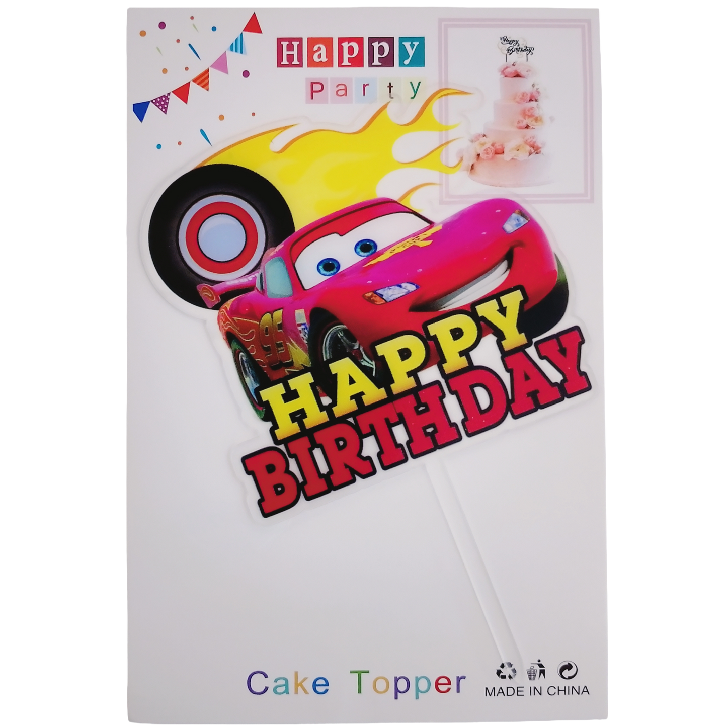 Car Theme Acrylic Cake Topper – Premium Car Birthday Décor - Jack&Jinn