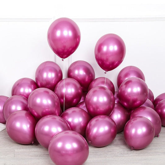 Magenta Chrome Balloons