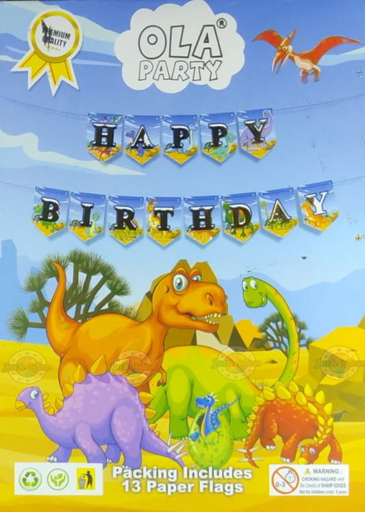 Dino Banner Gold Letters - Jack&Jinn