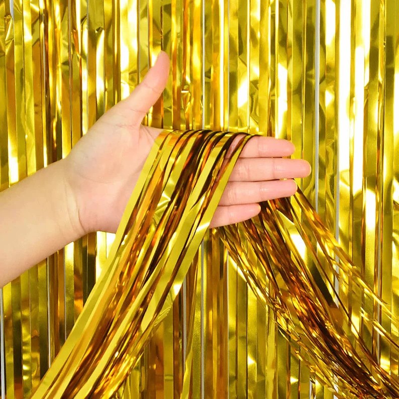 Golden Foil Fringe Curtain