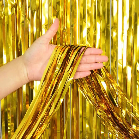 Golden Foil Fringe Curtain