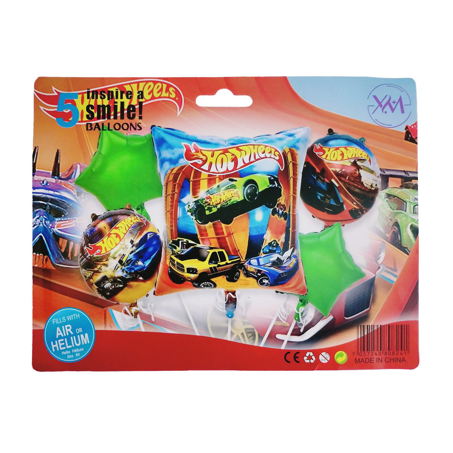 Hot Wheels 5-Piece Foil Balloon Set – Car Theme Party Décor - Jack&Jinn