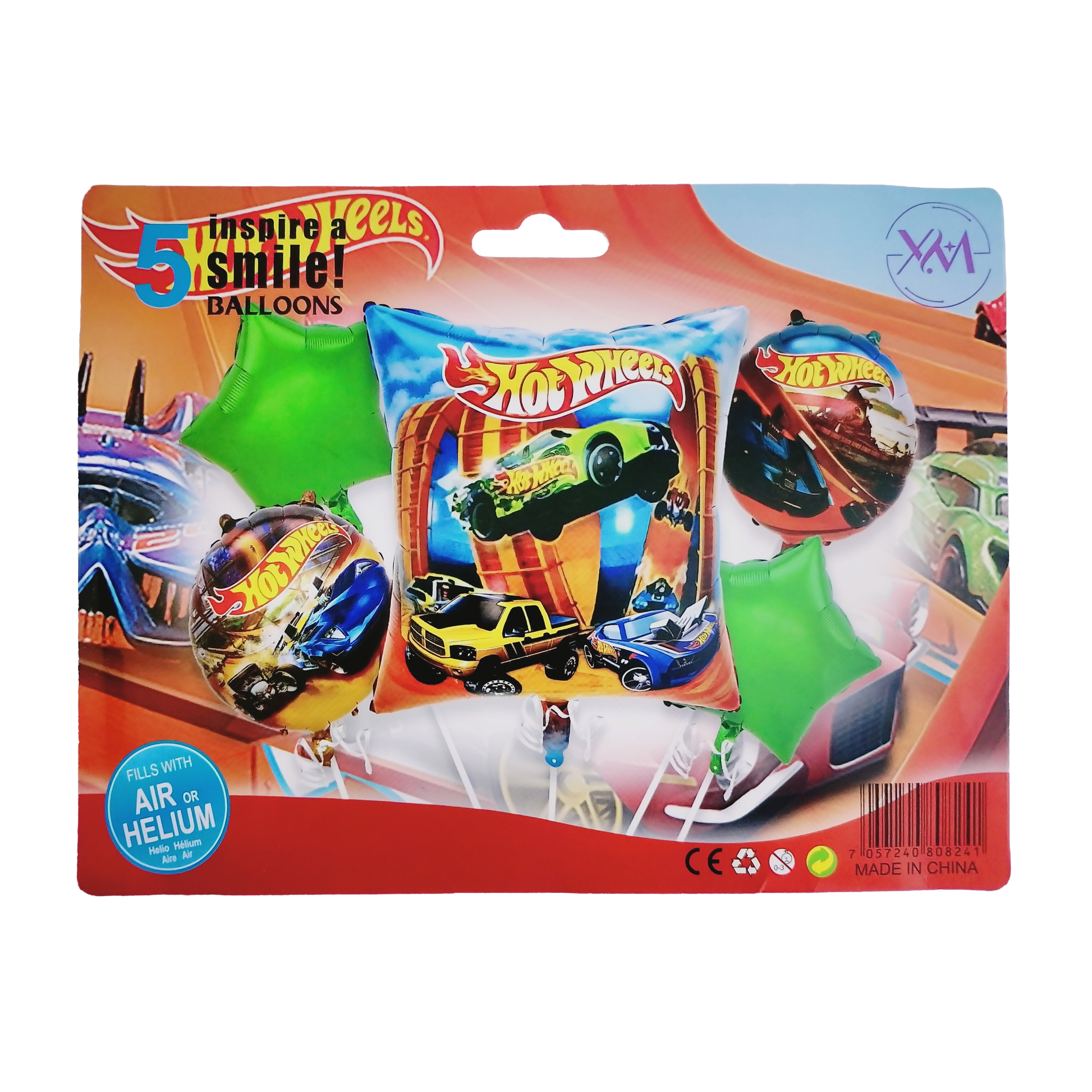 Hot Wheels 5-Piece Foil Balloon Set – Car Theme Party Décor - Jack&Jinn
