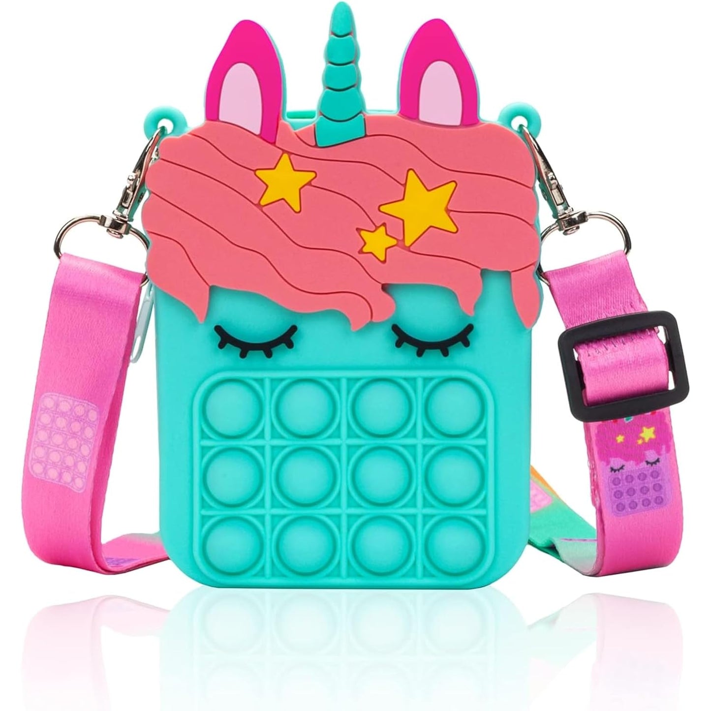 Unicorn Shape Mini Shoulder Pop it Purse Bag