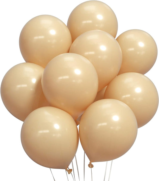 Latex Balloons - Retro Apricot Color for Simple Birthday Decorations at Home