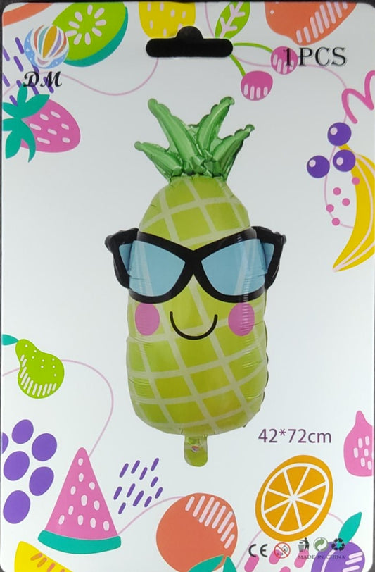 Fruits Foil Balloon Single - Pine Apple with Shades