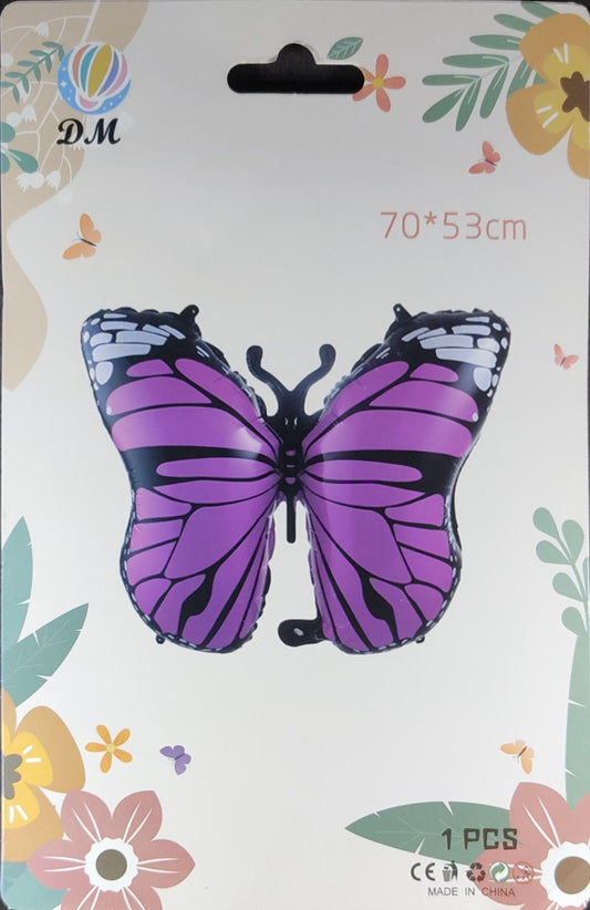 Butterfly Foil Balloon Single - Pink Jumbo