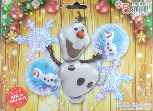 Olaf Foil Balloon - 5 pieces set for Simple Birthday Decorations at Home