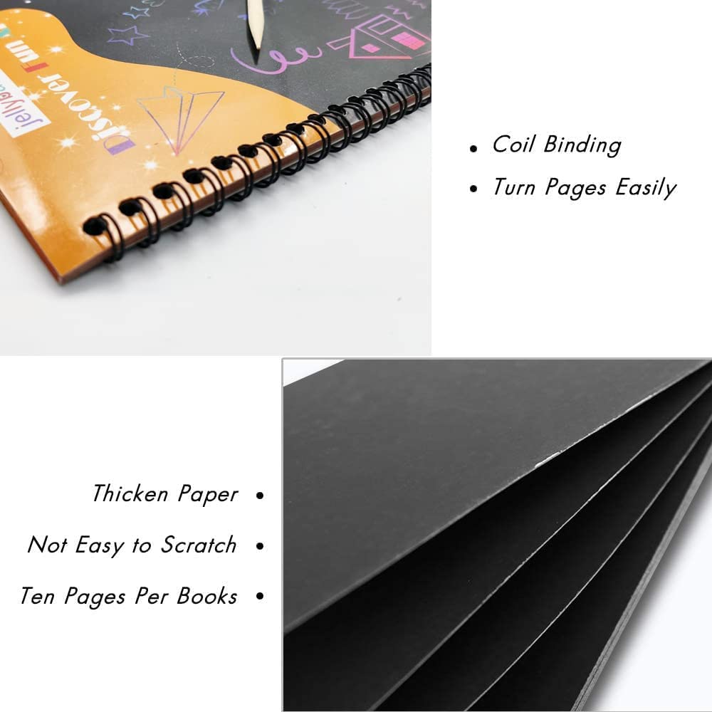 Scratch Art Books | Colored Scratch Art Notebooks - 1 piece