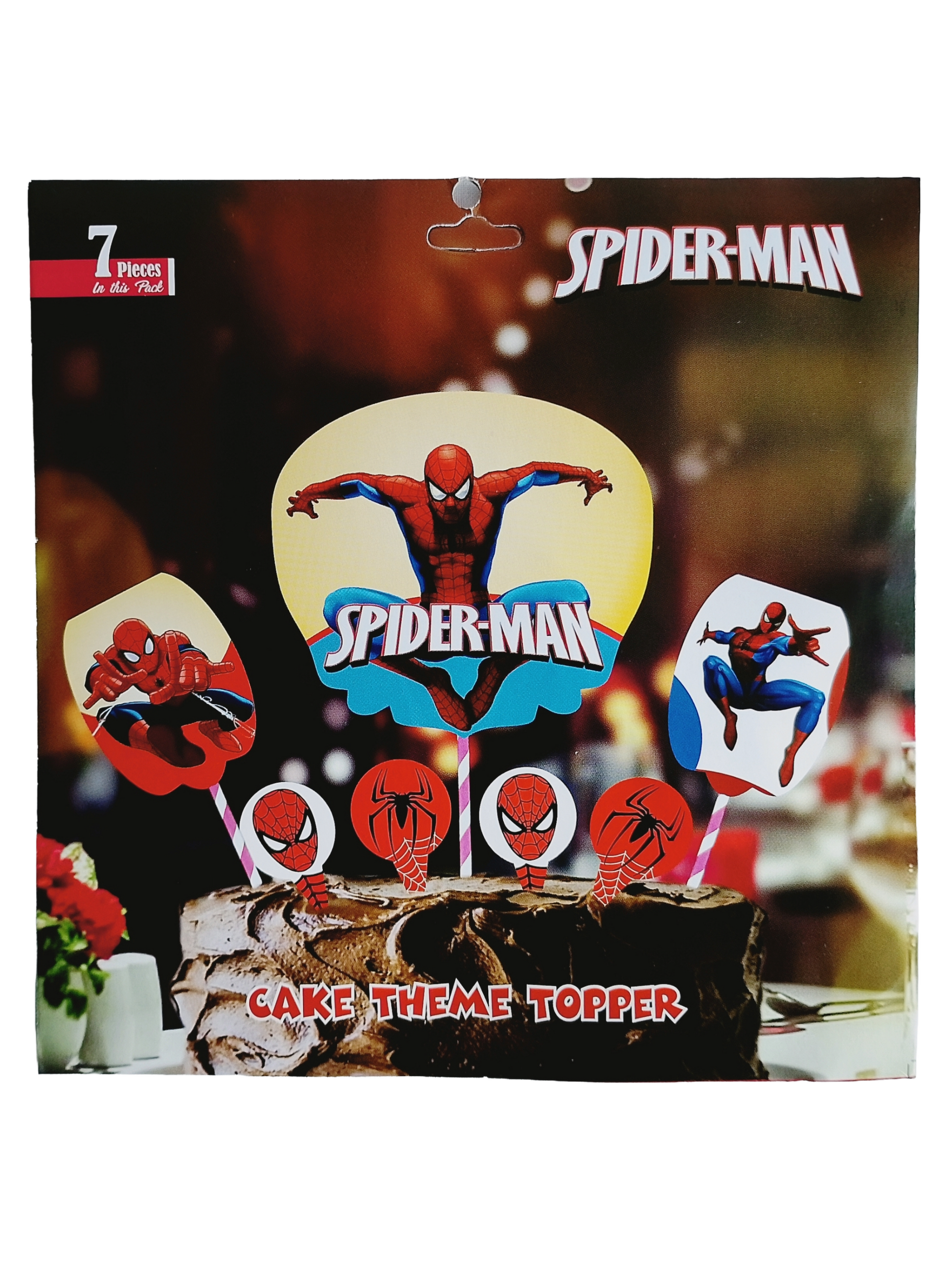 Spiderman 7-Piece Cake Topper Set – Spiderman Theme Décor - Jack&Jinn
