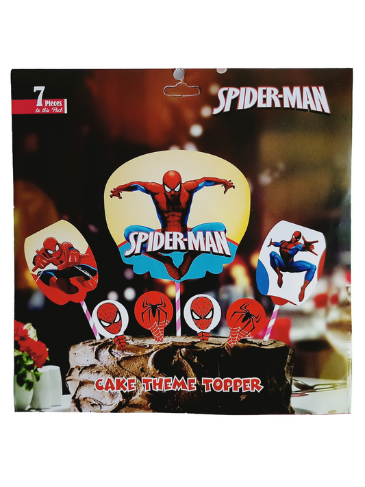 Spiderman 7-Piece Cake Topper Set – Spiderman Theme Décor - Jack&Jinn