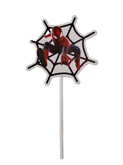 Spiderman Cake Topper Set – 6 Pieces | Superhero Theme Birthday Decoration - Jack&Jinn