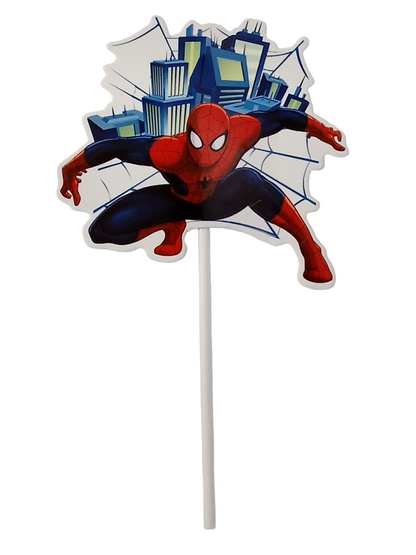 Spiderman Cake Topper Set – 6 Pieces | Superhero Theme Birthday Decoration - Jack&Jinn